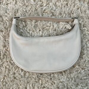 Staud White Leather Shoulder Bag